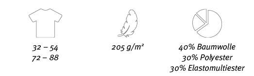  , , ,32   54 72   88,205 g m2,40% Baumwolle 30% Polyester 30% Elastomultiester